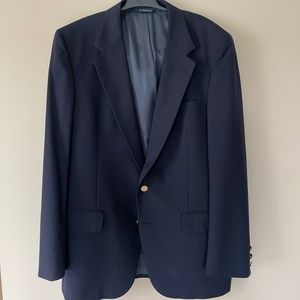 Men's Navy  All Wool Vintage Burberry Blazer